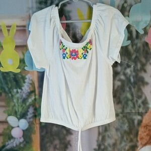 🛝 RMLA Embroidered Floral White Kids Top